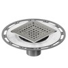 Neodrain 6 in Brushed Square Shower Drain Brushed 304 Stainless