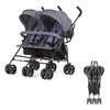 Dream On Me Volgo Twin Umbrella Stroller in Purple, Lightweight