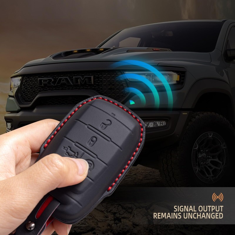 Genuine Leather Keyless Entry Remote Control Smart Key Case Cover
