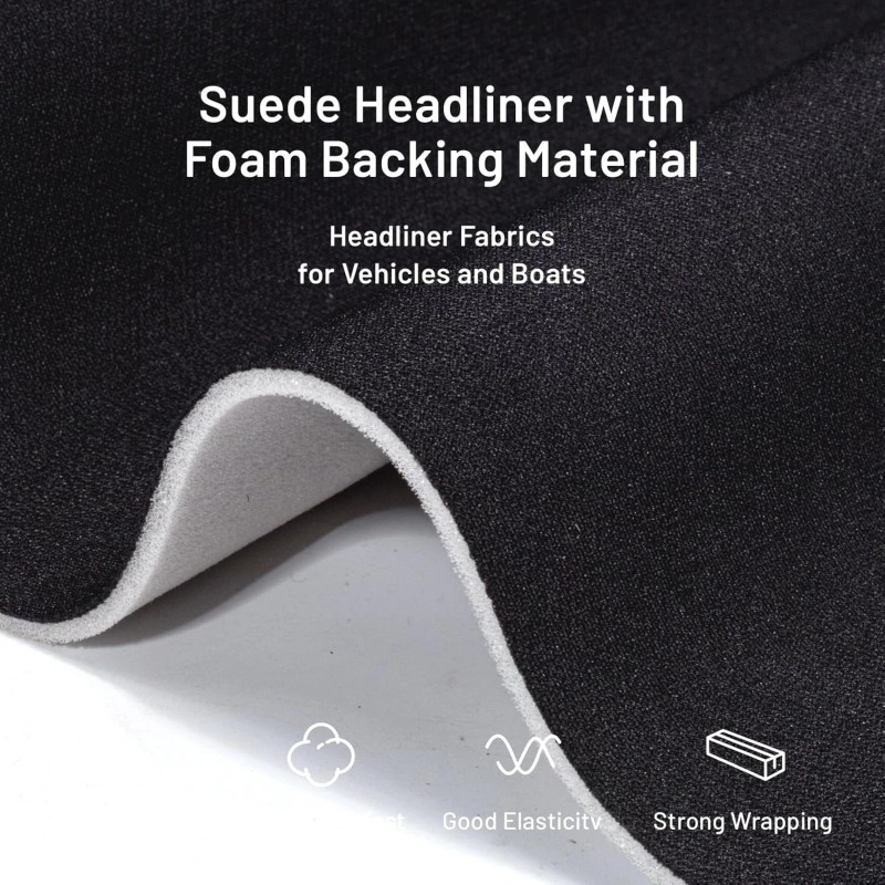 Hiksuky 120" × 60" Auto Headliner Fabric For Car Truck