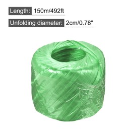 MECCANIXITY Polyester Nylon Plastic Rope Twine Household Bundled for Packing Gardening Craft,300m Total Length,Green Pack of 2