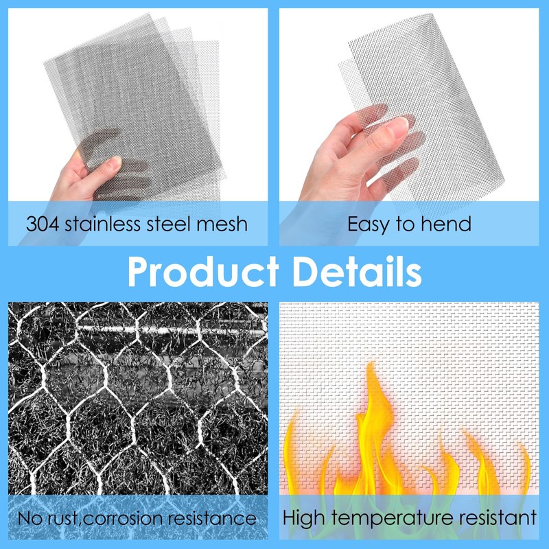 5 Pieces Welding Mesh, Reinforcing Stainless Steel Wire Mesh Screen,