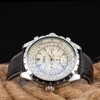 Men's Automatic Mechanical Watch with Leather Strap Fashion Wristwatch Calendar