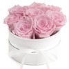 Rose Box Pink Round Infinity Roses - Flower Box 8