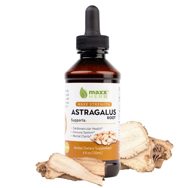 Maxx Herb Astragalus Root Liquid Extract for Immune Support & Heart Health, 4oz
