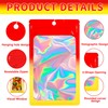 Songio packing Holographic Mylar Bags with Clear Window, 100 PCS