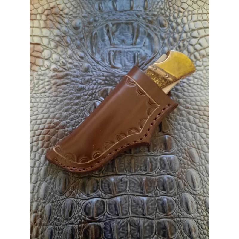 Custom Left Hand Leather Knife Sheath Fits Buck 110 Knife,