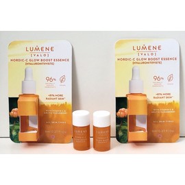 Lumene 2 pk LUMENE VALO NORDIC-C GLOW BOOST ESSENCE SERUM 0.27 fl oz WITH NO DROPPER