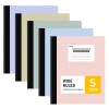 SUNEE Composition Notebook, Wide Ruled Paper, 5 Pack, 9-3/4" x