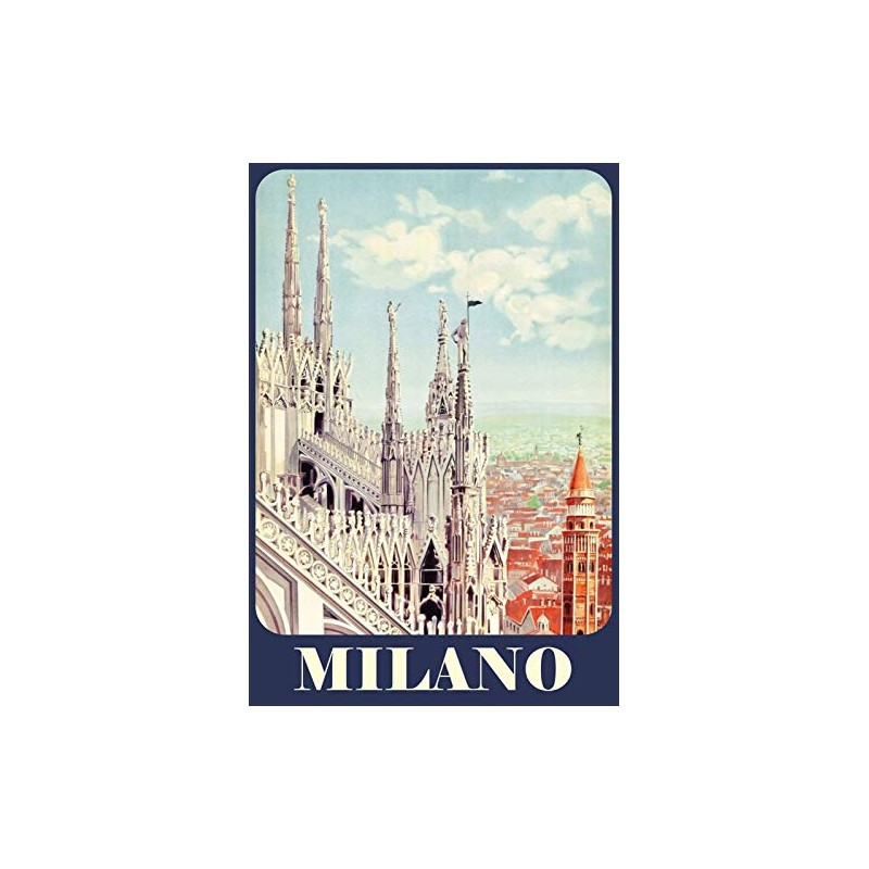 Schatzmix Milano Cathedral Italy Metal Sign 20 x 30 cm
