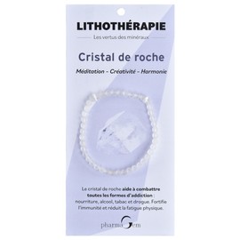 PharmaGem Lithotherapy Rock Crystal Wristband 4 mm