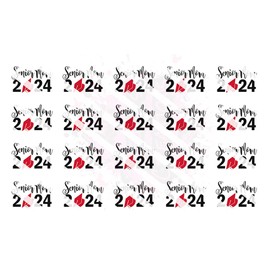 2024 Senior Mom Graduation Year Nail Art Decals