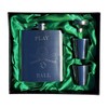 Baseball Themed Flask Gift Set - 7oz Flask Engraved with