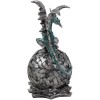 Ebros Dragon Perching On Color Changing LED Orb Night Light