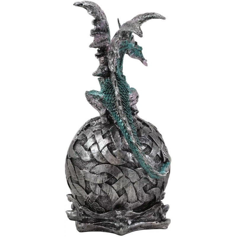 Ebros Dragon Perching On Color Changing LED Orb Night Light