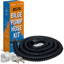 3/4 Bilge Pump Hose Kit for Boats Bilge Pump Hose Adapter with Thru Hull and Discharge Bilge Pump Outlet Fitting 6.5 Ft Hose 3/4 Bilge Hose or 1 1/8 Inch Option Jet Ski or Boat Bilge Pump Kit