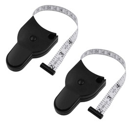 2pcs Automatic Telescopic Tape Measure, Retractable Measuring Tape for Body 150cm Black