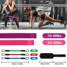 Ankle Resistance Bands with Cuffs, Ankle Straps Resistance Bands with 2 Glute Bands for Kickbacks Hip Gluteus Training for Women