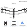 Suptek Triple LED LCD Monitor Desk Mount Heavy Duty Fully