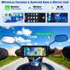 CAMECHO Wireless Carplay 8.1 Inch Moto Screen with Android Car