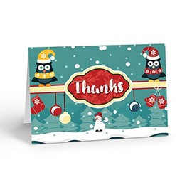 Stonehouse Collection Cute Holiday Thank You Note Cards - 10 Boxed Fun After Christmas Note Cards - USA Made (Cute)
