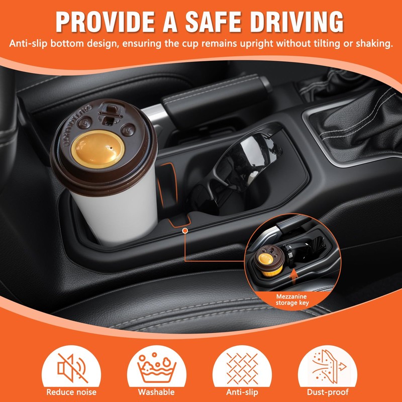Cup Holder Coaster Fit for 2018-2024 Jeep Wrangler JL JLU