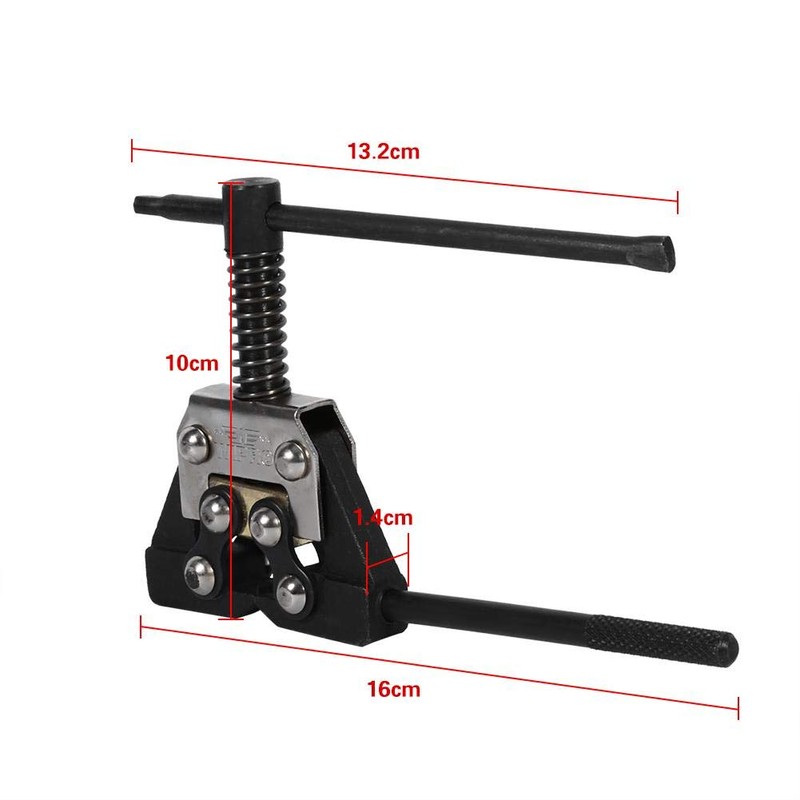 For chain separator, motorcycle chain rivet, divider connection removal tilt
