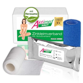 AKTIMED Skin Zinc Bandage - Zinc Glue Bandage Cooling - Relief Bandage with Plant Extract Heart Seeds - Zinc Glue Bandage Dermatest "Very Good" Patent-based Cooling Bandage + Protective Bandage