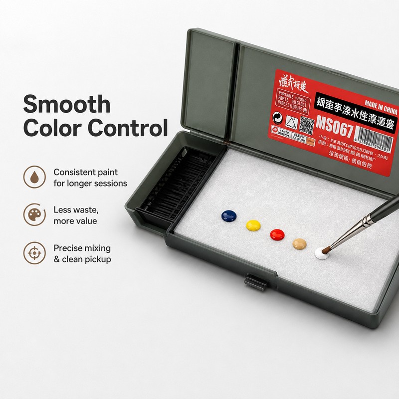 Portable Wet Palette Set for Acrylic Miniature Painting, Stay-Wet Paint