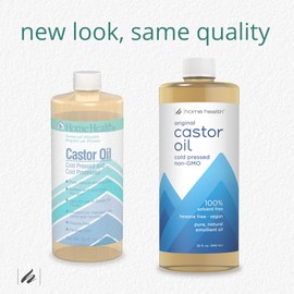 American Health Home Health Original Castor Oil, Promotes Healthy Hair And Skin, Natural Skin Moisturizer - Pure, Cold Pressed, Non-GMO, Hexane-Free, Solvent-Free, Paraben-Free, Vegan - 32 fl oz
