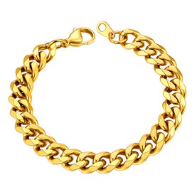 U7 Gold Bracelets For Men Sons Chunky Chain Bracelet Jewellery