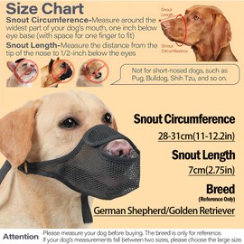 KAIYAYA Muzzle for Large Dogs - Breathable Pet Mask Soft Mesh Muzzle for Small with Velcro Fastening, Soft, Nylon Mesh, Breathable and Comfortable, XL 11-12.25 Inches, Adjustable