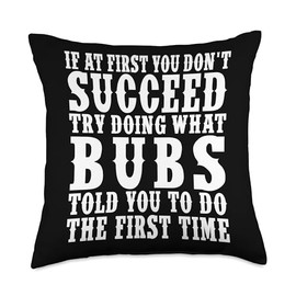 Funny Bubs Name Surname Funny Bubs Birthday Joke Gifts Throw Pillow