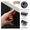 10 Pcs Finger Edge Pull Black Modern Aluminum Alloy 1mm
