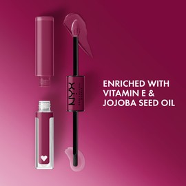 NYX Professional Makeup, Coloured Lip gloss, Ultra pigmented formula that lasts up to 16 hours, Shine Loud High Pigment Lip Shine, Shade: In Charge