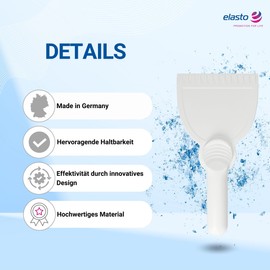 Car Ice Scraper with Handle - Ice Scraper with Non-Slip Handle - Ice Scraper for Effortless and Quick De-Icing - Robust Windscreen De-Icer Car - Car Accessories for Freezing Cold, Colour: White