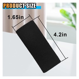 LAINLOY 2PCS Car Inside Door Handle Protector, Colorful Soft Fluff Car Pull Handle Cover, Anti-Scratch Grab Handle Wrap, Car Interior Decoration Accessories for Women Men (Black)