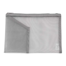 Muji NDC18A0S Nylon Mesh Case with Pocket, Gray for B6 Size