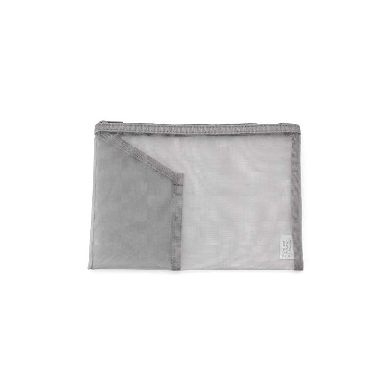 Muji NDC18A0S Nylon Mesh Case with Pocket, Gray for B6