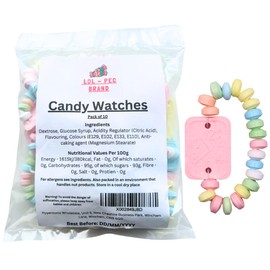 Candy Watch/Sweet Watch Pack of 10 - Packed in a Resealable Bag - Ideal Treat or Gift for Parties, Weddings or Christmas