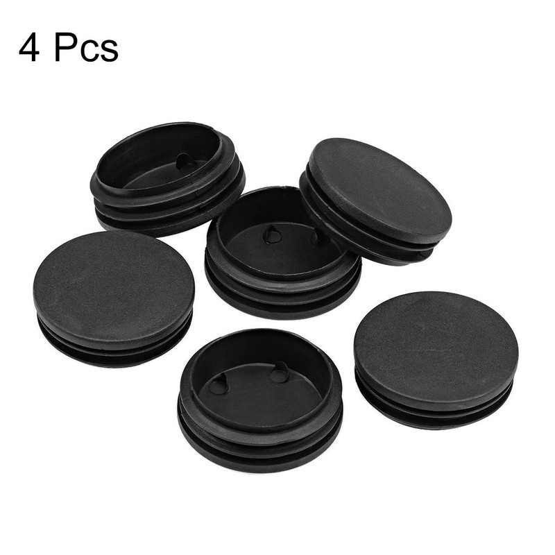sourcing map Plastic Plug End Caps 50mm Round Furniture Table