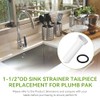 PP15-6W Sink Strainer Tailpiece 1-1/2" Dia X 6" L Threaded