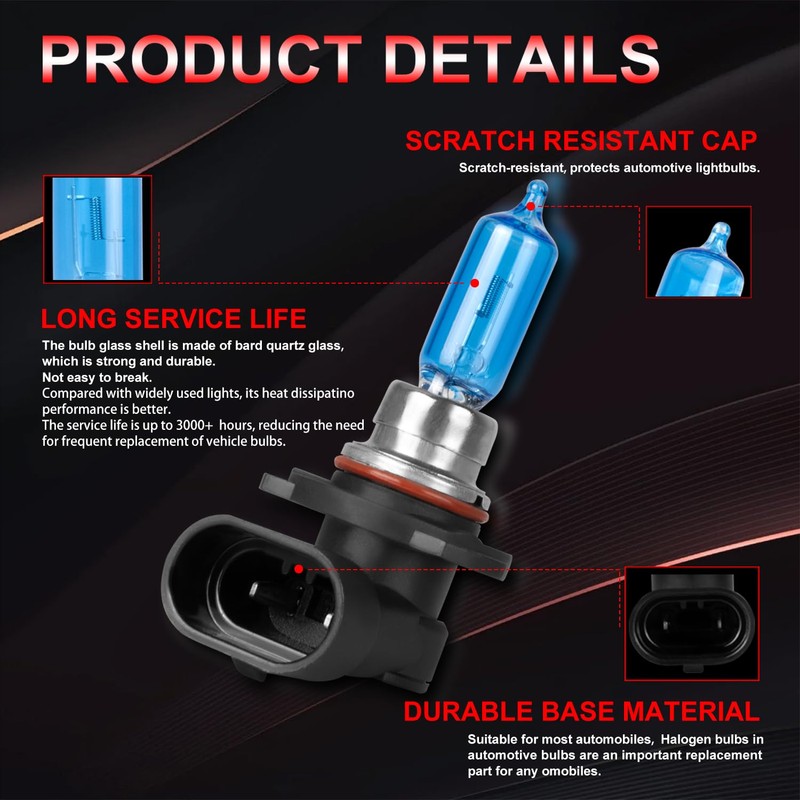QUAYUB Fit for Toyota RAV4 2013-2015 Headlight Bulbs, 350% Brightness