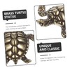 IMIKEYA Brass Decoration Turtle Statue Tortoise Statue Solid Copper Miniature