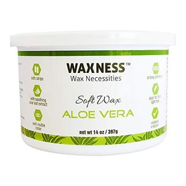 Waxness Wax Necessities Depilatory Soft Wax Aloe Vera 14.1 Ounces