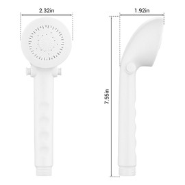 RV Shower Head with Hose - Non-Metallic Outdoor RV Shower Kits Replacement with Pause Function for RVs, Fifth Wheels, Motor Homes, Travel Trailers, Campers, Boats, White