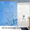 Shower Curtain Waterproof Polyester Blackout Curtain with Hook for Bathroom