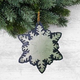 Pack of 2 Christmas Blue Snowflake Ornaments for Christmas Decorations, 2023 Snowflake Ornaments for Christmas Tree Decorations, Hanging Resin Snowflake Christmas Ornaments