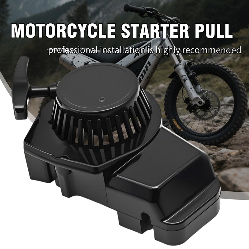 MospdyGear Black Recoil Pull Starter, Motorcycle Engine Recoil Starter, Replacement