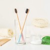 NUDUKO Biodegradable Charcoal Toothbrush Bamboo Toothbrushes - 6 Pack Eco-Friendly,